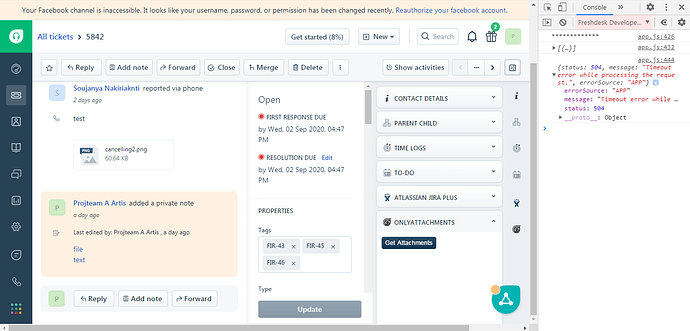 FD-Jira timeout